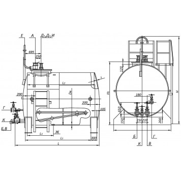 Резервуар горизонтальный РГС-5 м3-1
